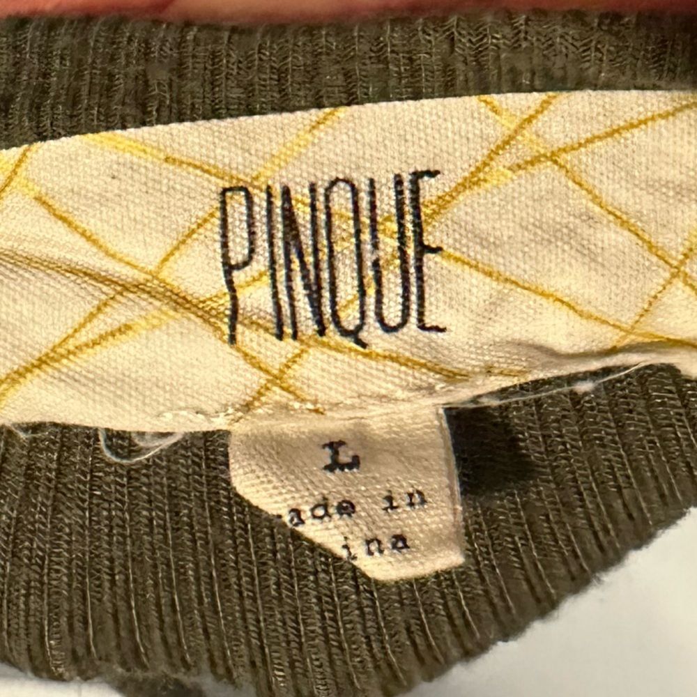 Pinque Olive Green Summer Tank Top Woman’s size Large - Picture 4 of 7